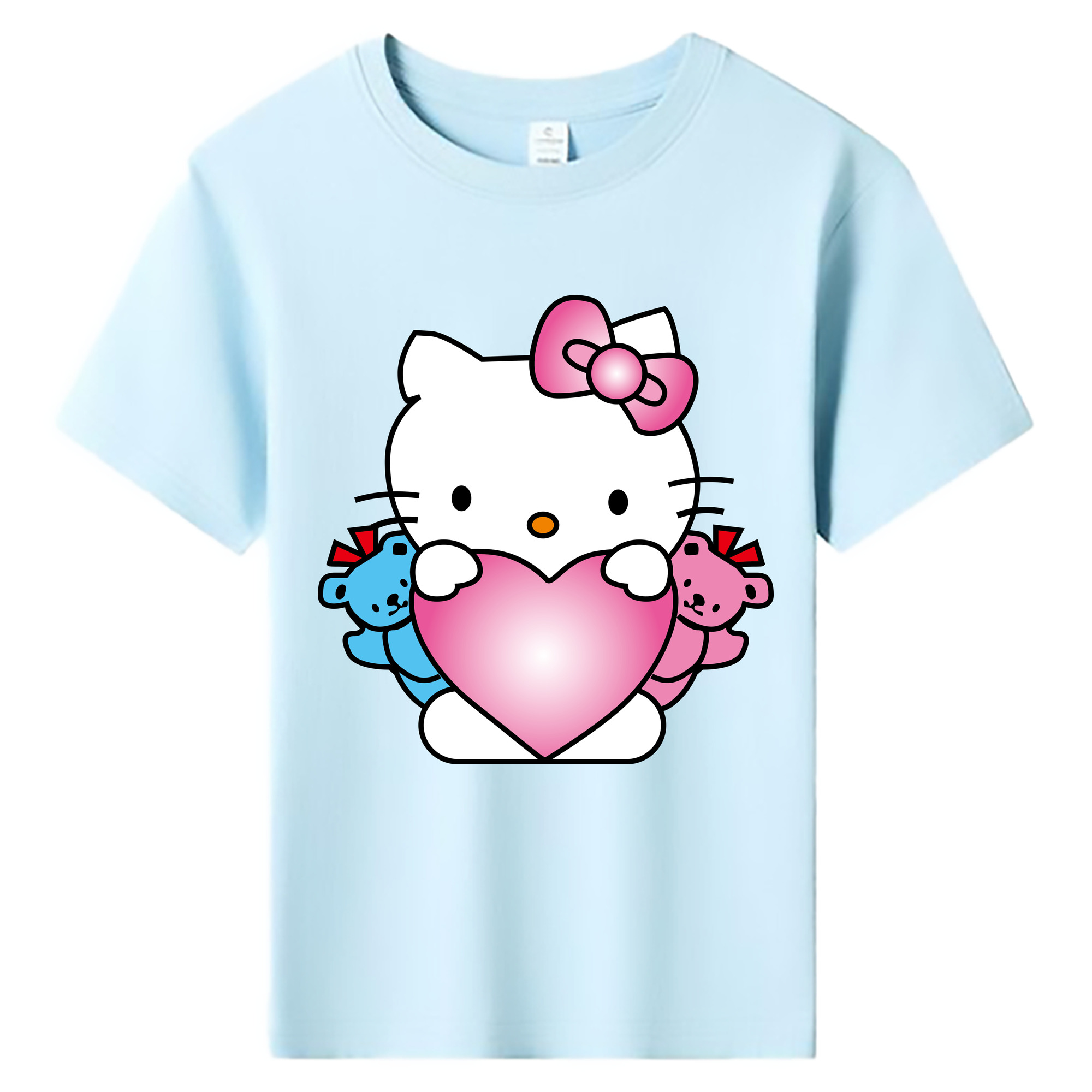（画像用） Hello Kitty ハローキティ 綿100％キッズTシャツ（フロントプリント）
